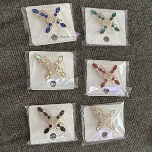 Elegant Multicolor Crystal Broach